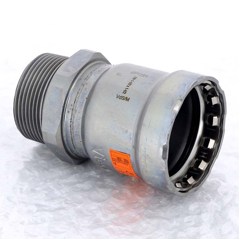 Муфта пресс с наружной резьбой Viega Megapress 1 1/2 оцинкованная сталь 695316