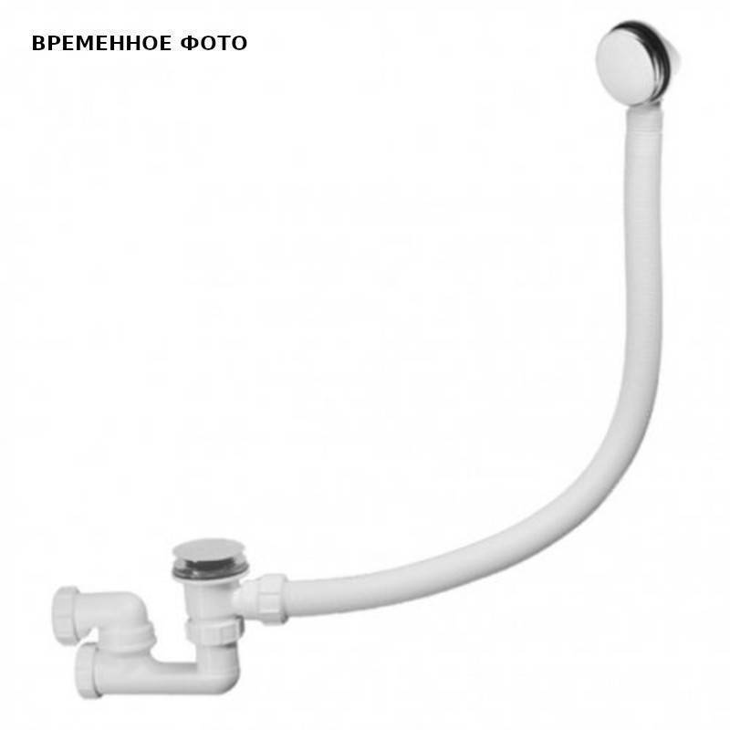 Слив-перелив для ванны McAlpine L 700 мм x 34 мм пробка-кнопка хром MRB10-PB