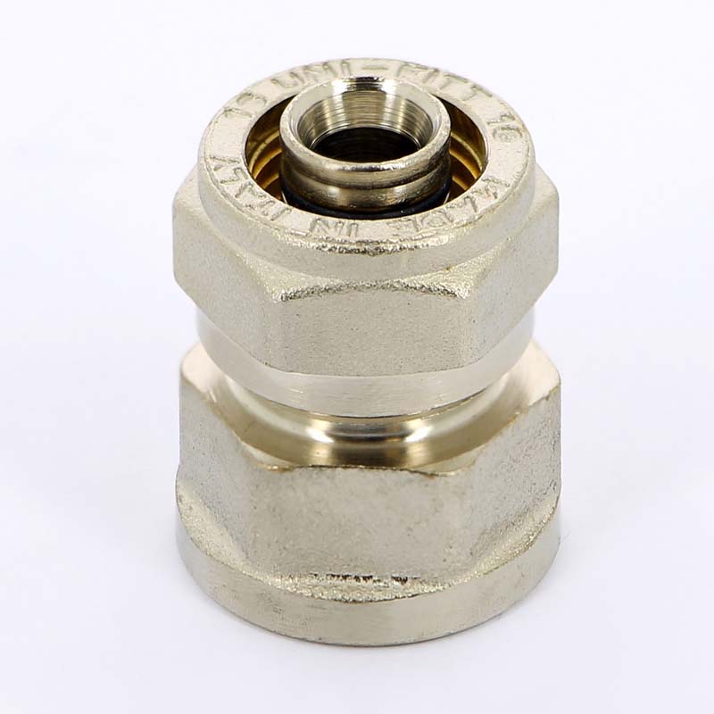 Муфта обжимная никелированная Uni-Fitt 16x1/2 ВР 661N6200