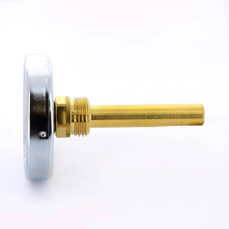 Термометр биметаллический Watts F+R801 63 мм 0-160 °C погружной гильза 75 мм 10005810