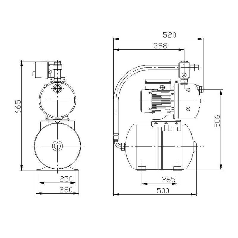 Насосная станция Grundfos Hydrojet JPB 5-24 бак 24 л 4651BPBB