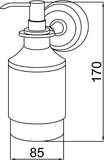 Дозатор для жидкого мыла подвесной Boheme Medici бронза 10617