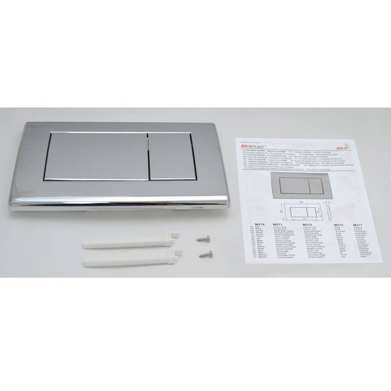 Кнопка смыва Alcaplast M272 матовый хром M272