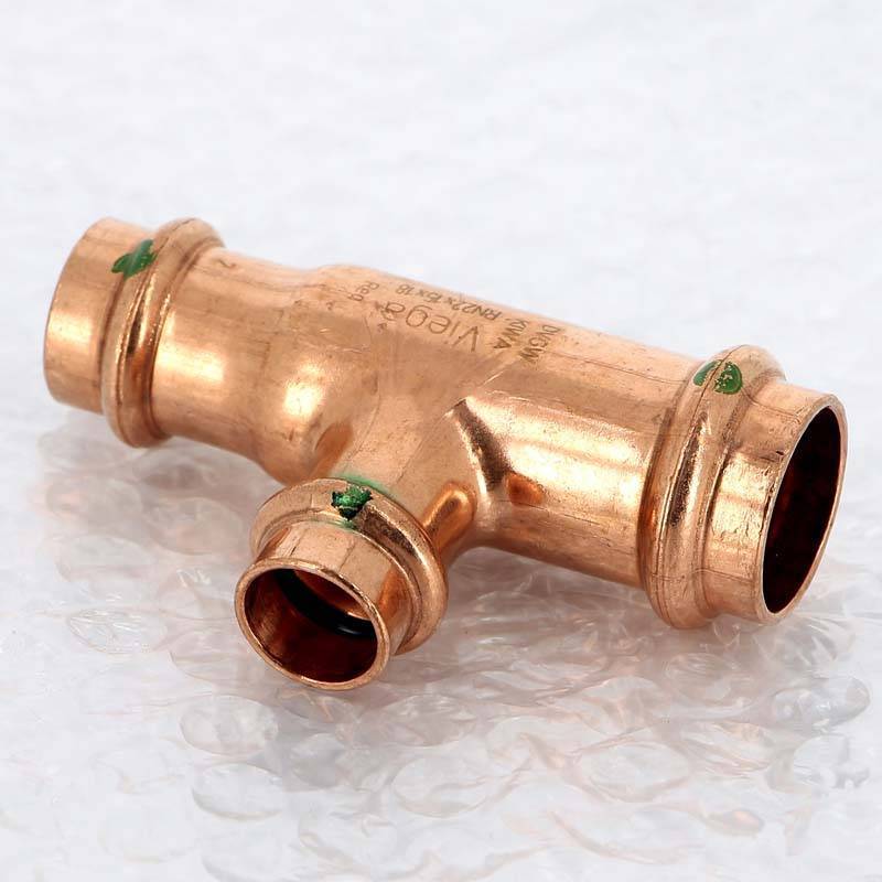 Тройник пресс медный Viega Profipress 22x15x18 мм 315078