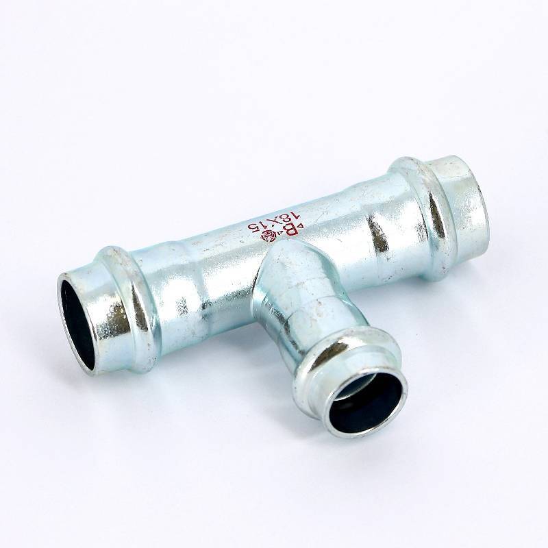 Тройник пресс IBP 18х15х18 мм оцинкованная сталь PC5130 0181518