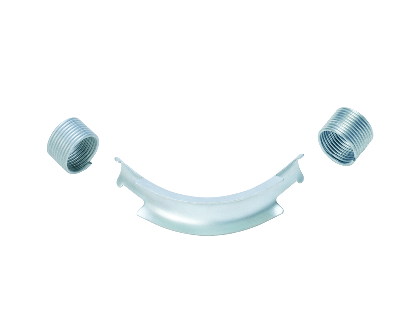 Фиксатор поворота трубы REHAU 16 мм 90° оцинкованная сталь с кольцами 12452401001