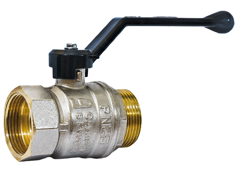 Кран шаровой латунный LD Pride Ду 20 Ру 40 ВР/НР рычаг 47.20.В-Н.Р