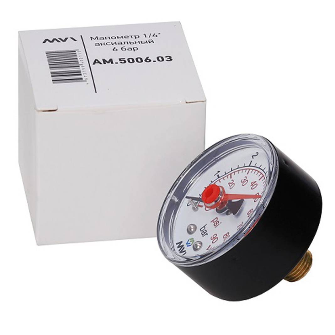 Манометр радиальный MVI 50 мм 1/4 6 бар НС-1510948
