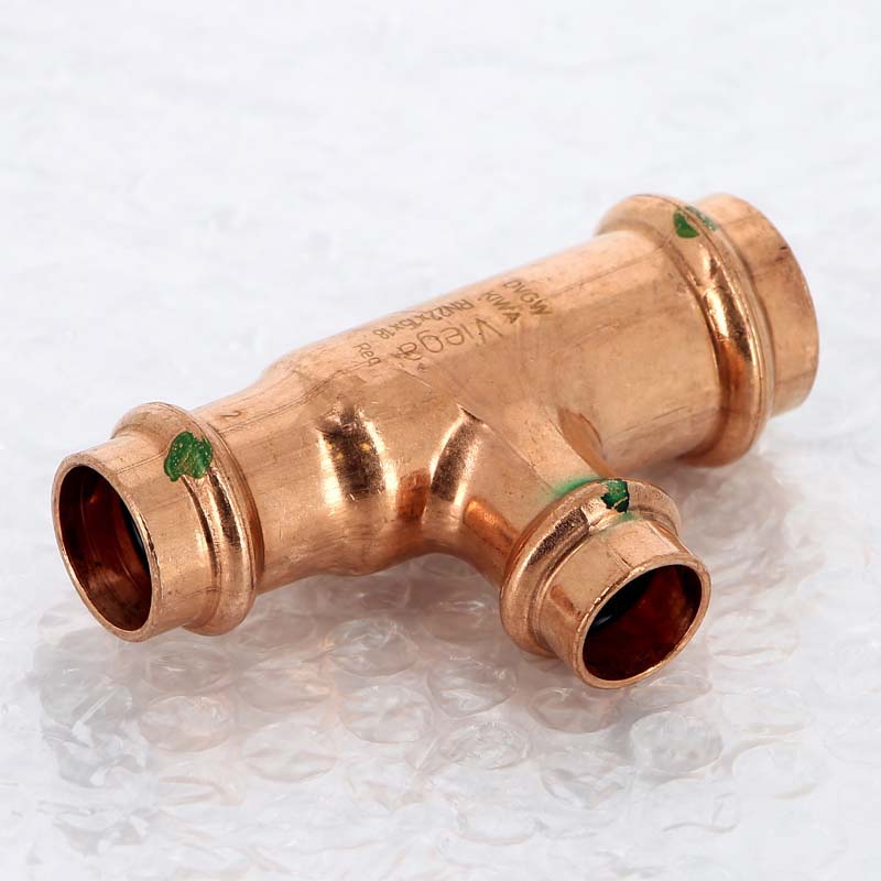 Тройник пресс медный Viega Profipress 22x15x18 мм 315078