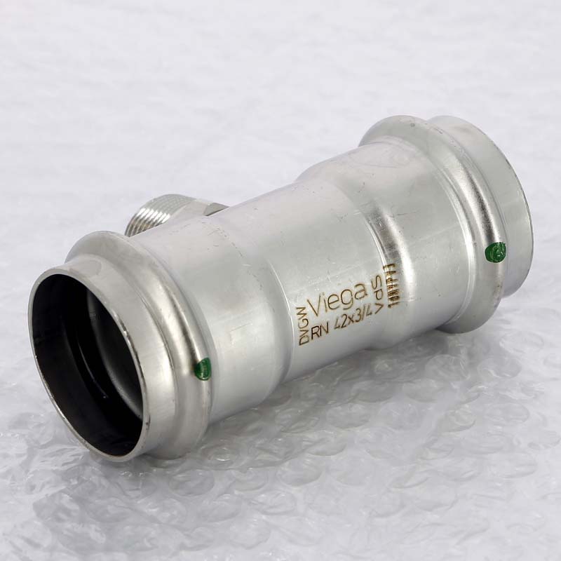 Тройник пресс-НР нержавеющая сталь Viega Sanpress Inox 42х3/4х42 мм 446017