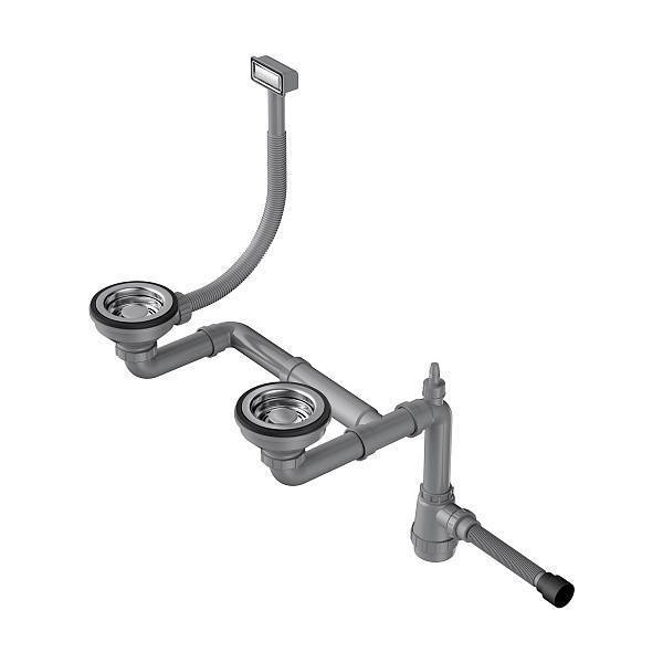 Арматура для полуторачашевых моек Omoikiri WK-1.5-IN с прямоугольным переливом нержавеющая сталь 4956485