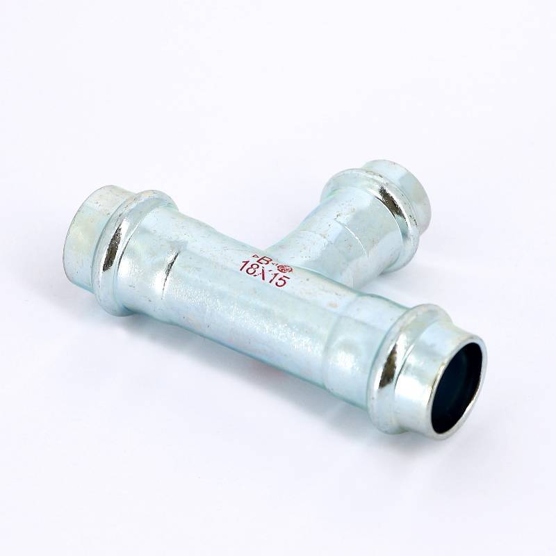 Тройник пресс IBP 18х15х18 мм оцинкованная сталь PC5130 0181518