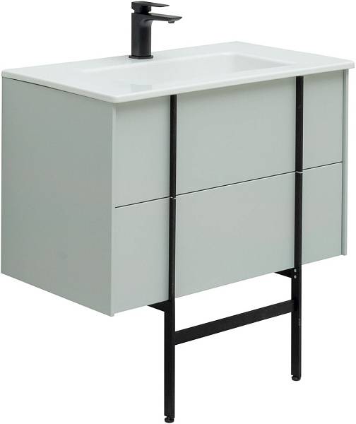 Тумба под раковину Allen Brau Reality 80 см серый/черный 1.32005.PWM