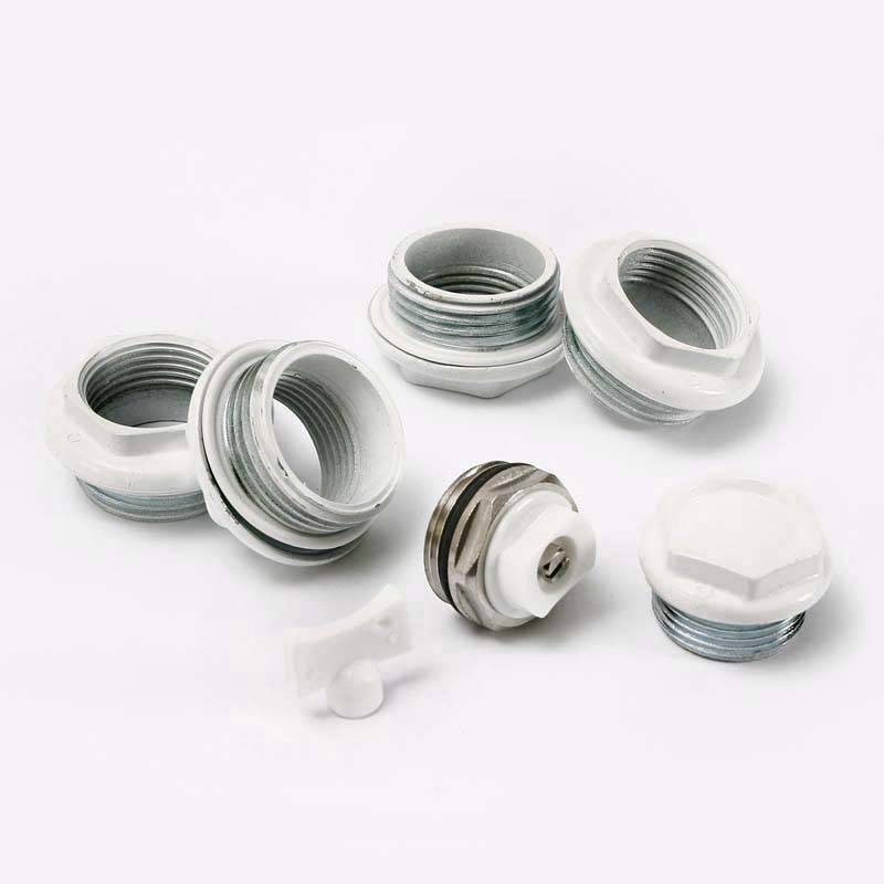 Комплект для подключения радиатора UNI-FITT 1x3/4 дюйма с силиконовой прокладкой RAL 9016 KIT0134SIL10