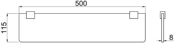 Полочка стеклянная Allen Brau Infinity черный 6.21012-31