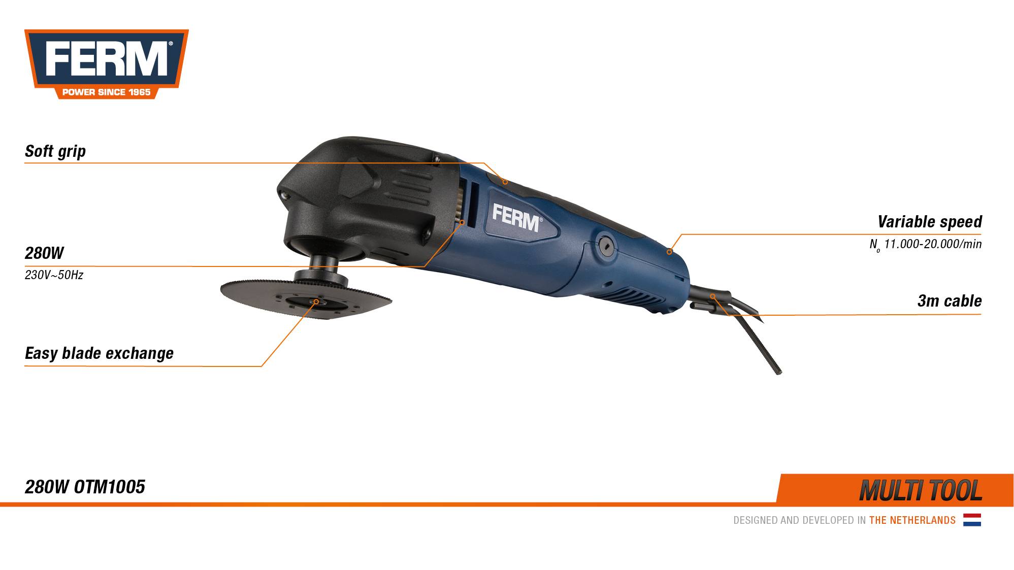 Многофункциональный инструмент реноватор FERM OTM OTM