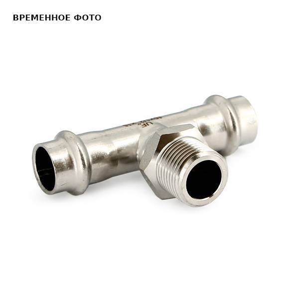 Тройник пресс с наружной резьбой Uni-Fitt 54х1х54 нержавеющая сталь 798S7470