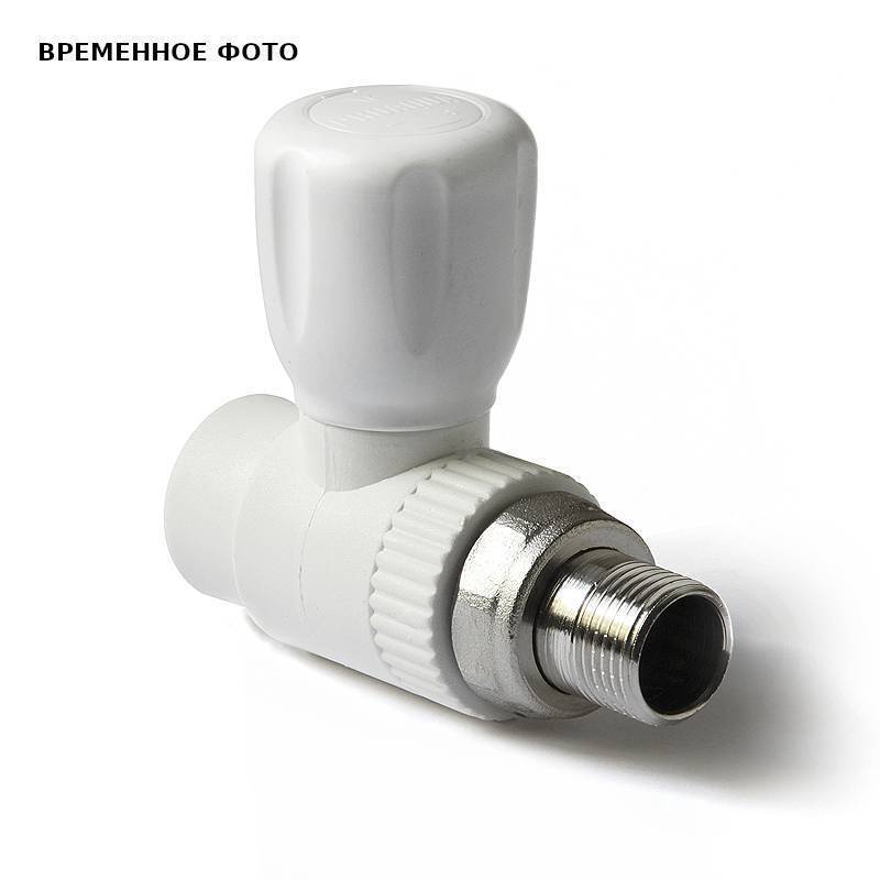 Кран радиаторный прямой Pro Aqua 25x3/4 полипропиленовый серый PA41010G