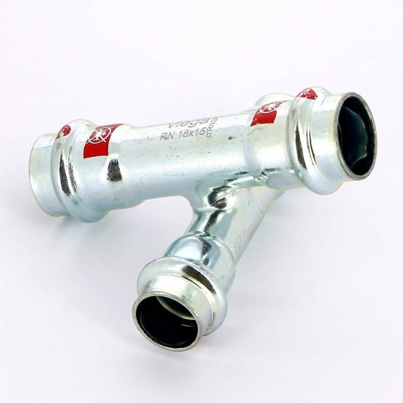 Крестовина пресс Viega Prestabo 18х15 мм сталь 601157