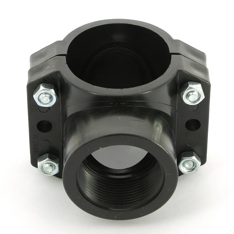 Седловая врезка Unidelta 63х1 1/2 4 болта для труб ПНД 1019063006