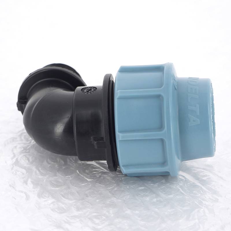 Угольник обжимной для труб ПНД Unidelta Deltone 25х3/4 наружная резьба 1008025003