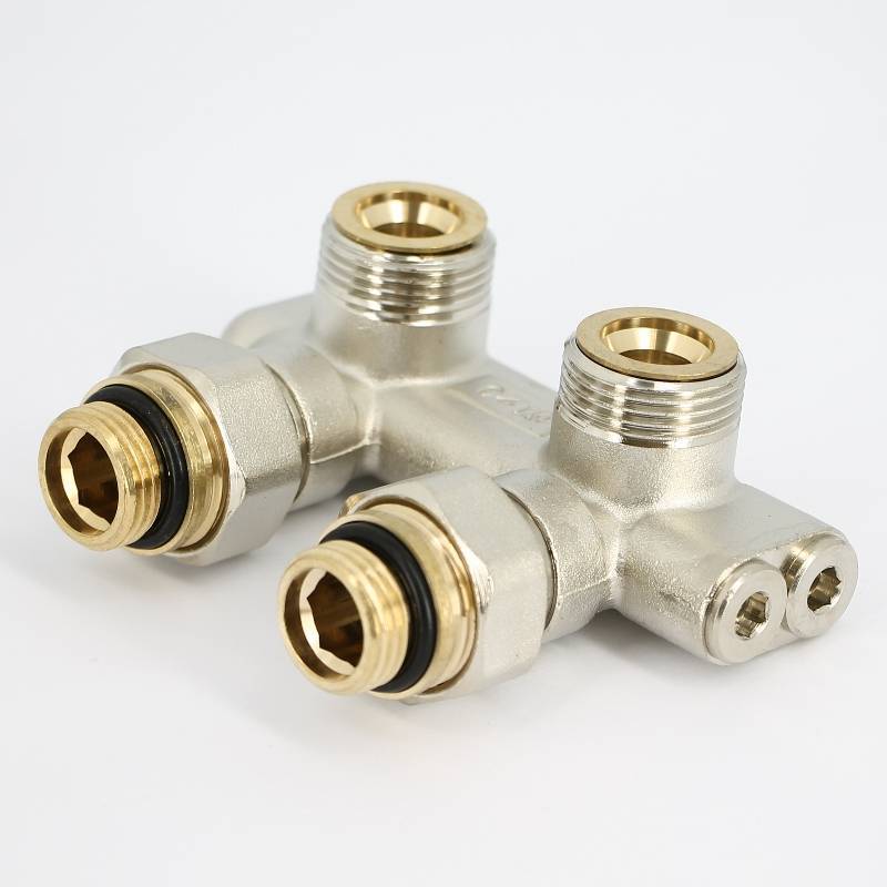 Узел радиаторный перекрестный угловой Uni-Fitt НВ 3/4 x 3/4 EK с ниппелями и адаптером 197N3011