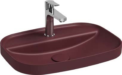 Раковина встраиваемая сверху Allen Brau Fantasy 55x40x11.4 см бордо 4.11034.BD