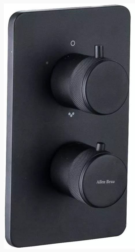 Смеситель для душа с термостатом встраиваемый Allen Brau Priority черный матовый 5.31113-31