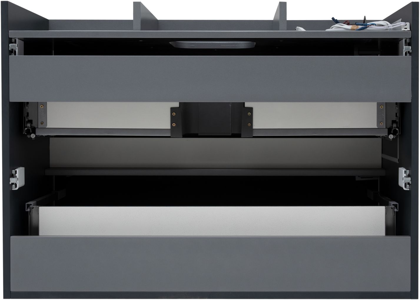 Тумба под раковину подвесная Allen Brau Activity с подсветкой 90x45.7x65 см антрацит/черный 1.34005.AM