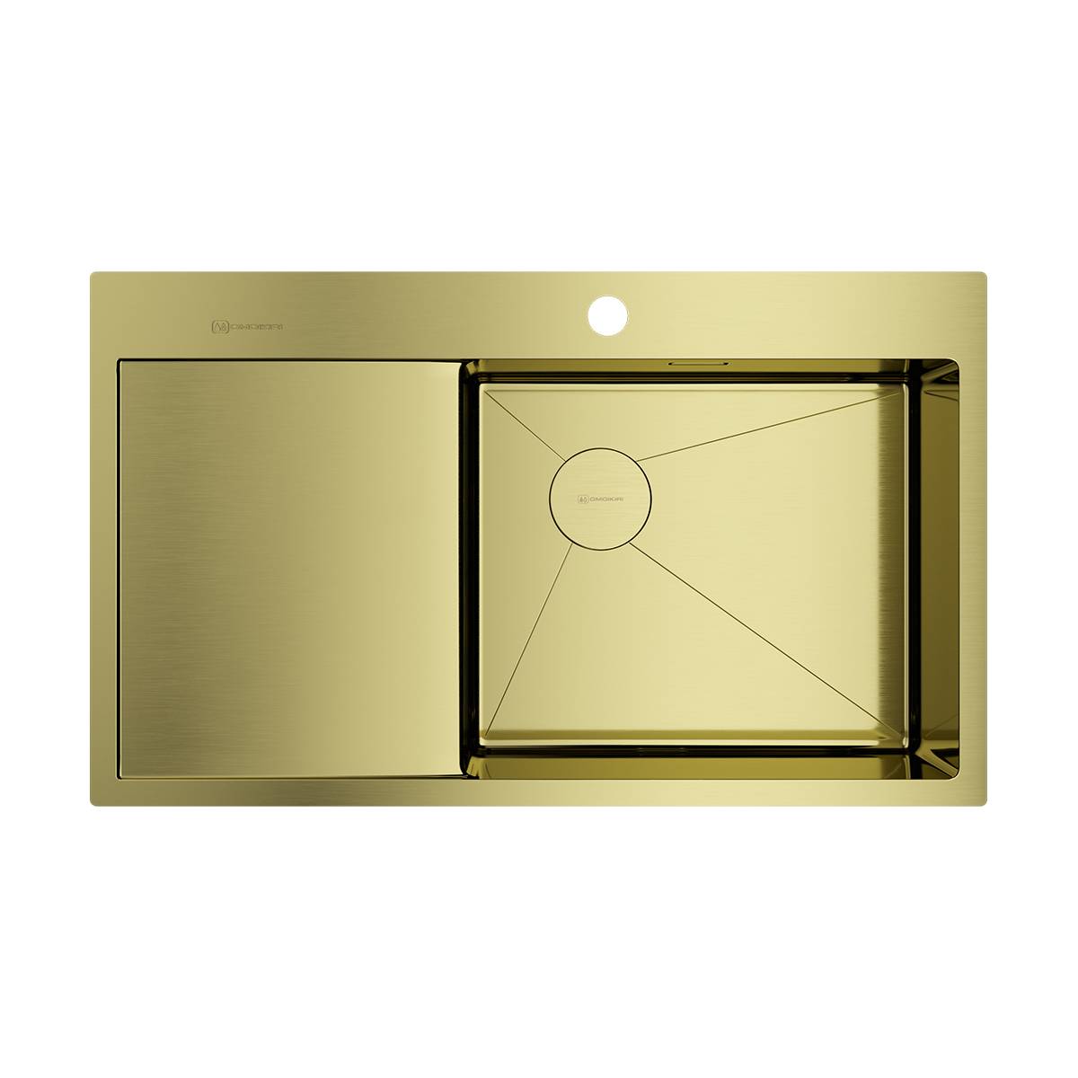 Кухонная мойка Omoikiri Akisame 86-R Side-LG 86x51 см нержавеющая сталь светлое золото 4997046