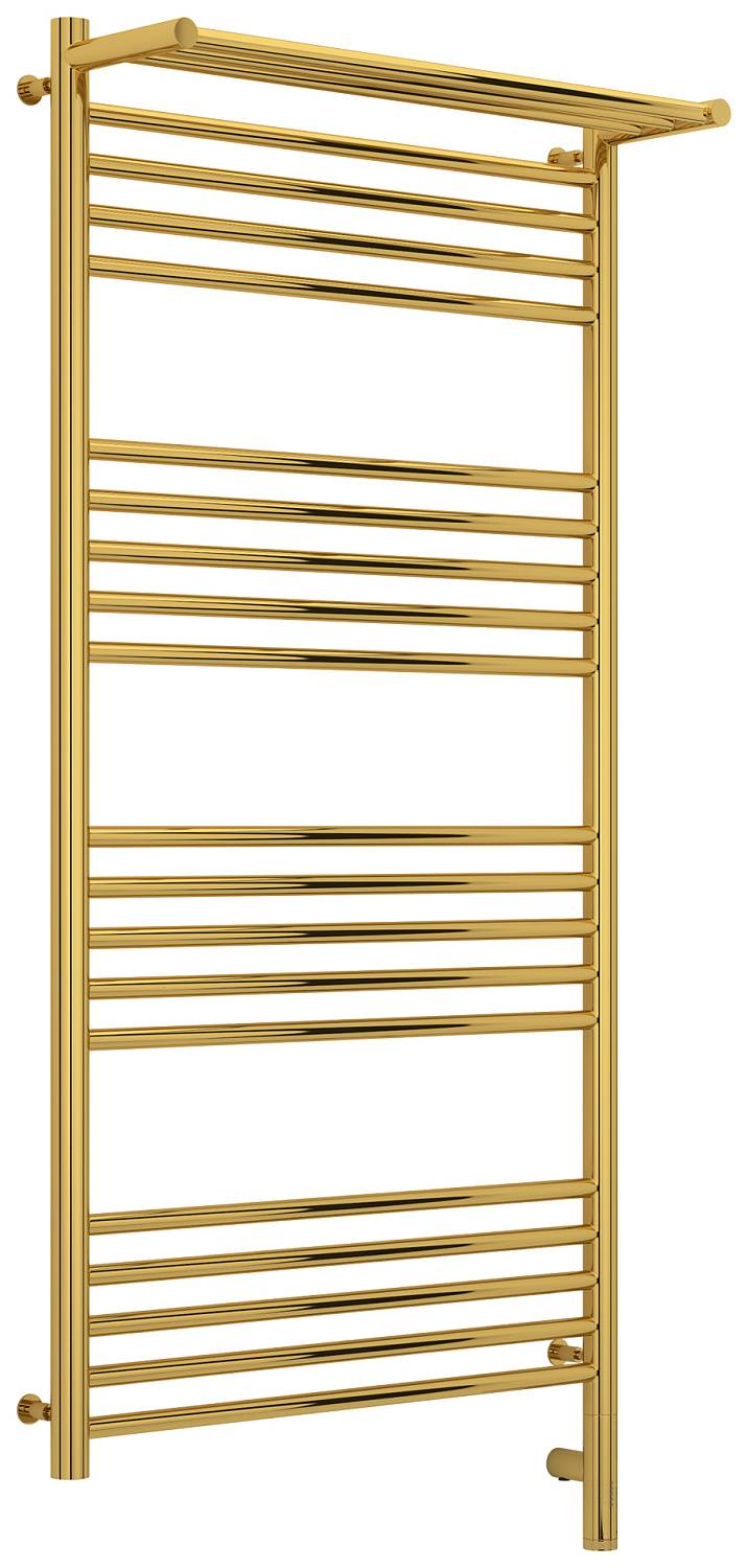 Полотенцесушитель электрический Сунержа Богема 3.0 с 1 полкой 632x1324 мм правый золото 03-5807-1260