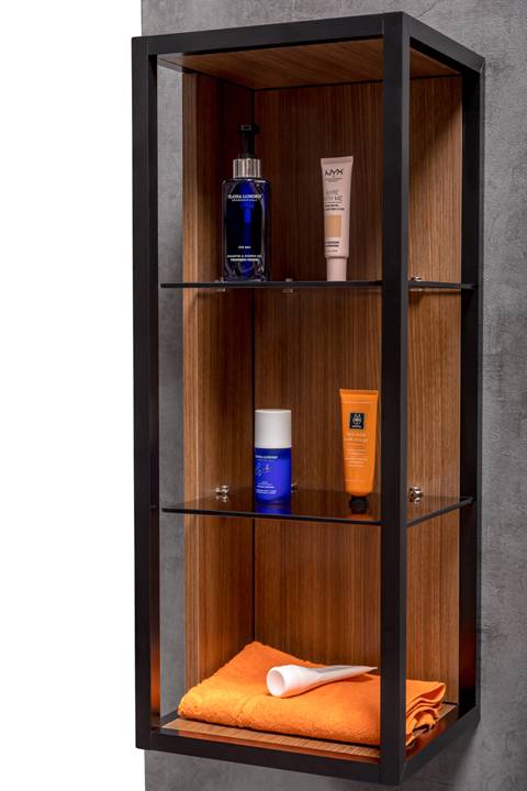 Шкаф-пенал подвесной Armadi Art Loft 26,5х30х75 см темное дерево 895-D