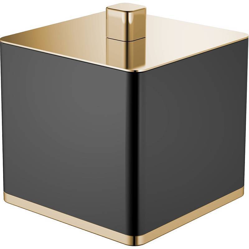 Диспенсер ватных дисков Boheme настольный черный/золото 10964-B-G