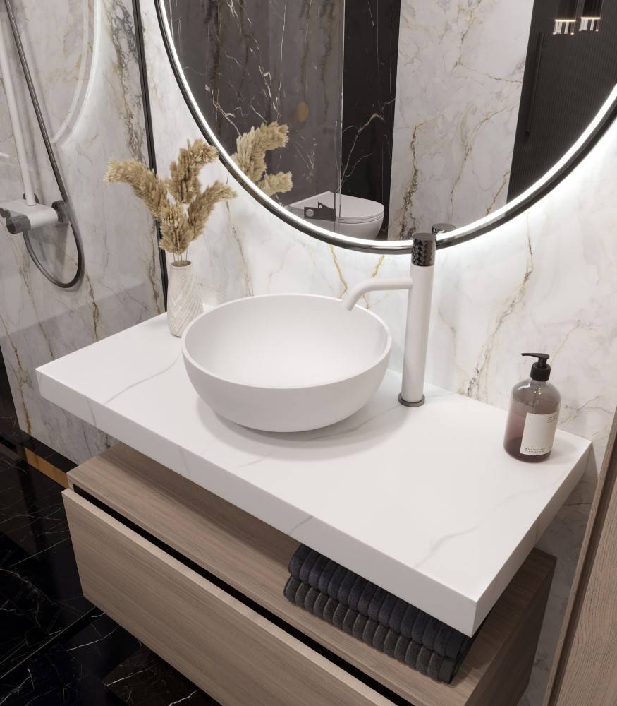 Столешница Armadi Art Flat 101х46х7 см белая 869-100-CLCT