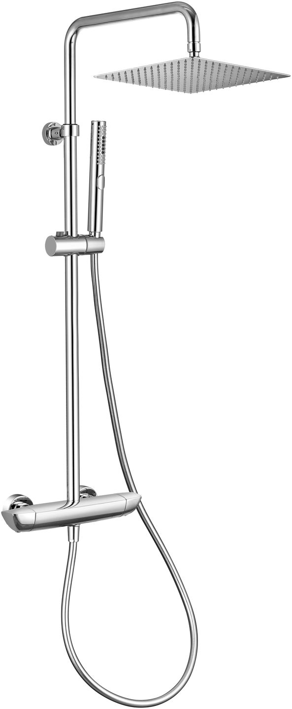 Душевая стойка с верхним душем и термостатом Allen Brau Infinity 3 режима хром 5.21032-00