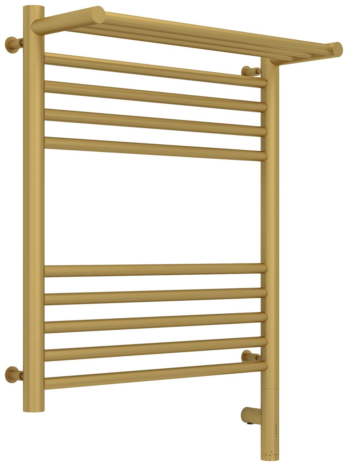 Полотенцесушитель электрический Сунержа Богема 3.0 с 1 полкой 532x724 мм правый матовое золото 032-5807-6050