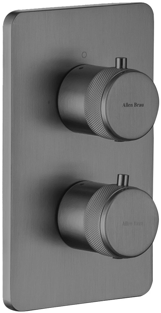 Смеситель для ванны с термостатом встраиваемый Allen Brau Priority графит браш 5.31314-MG