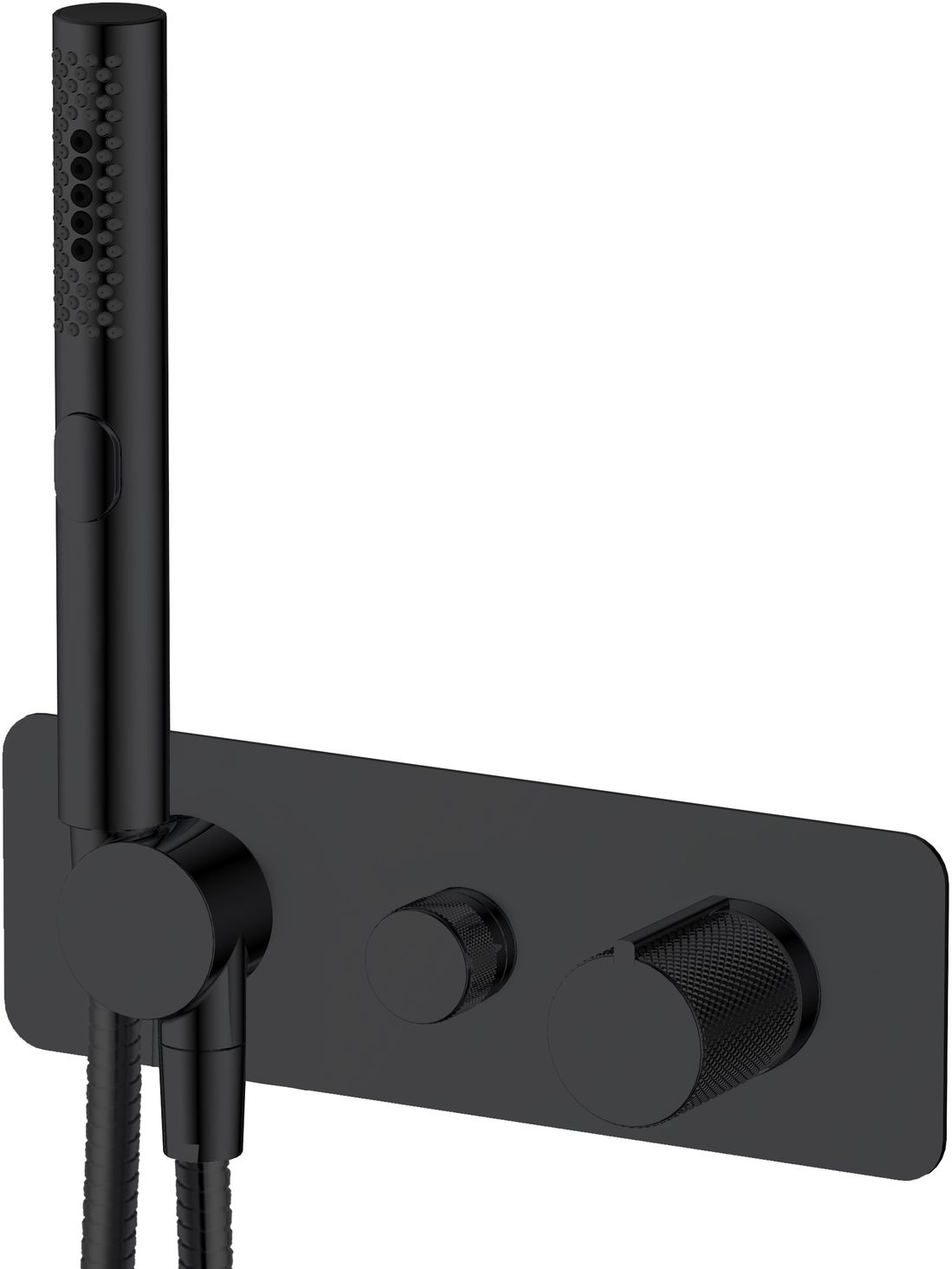 Смеситель для ванны Allen Brau Liberty встраиваемый с ручным душем черный матовый 5.33009-31