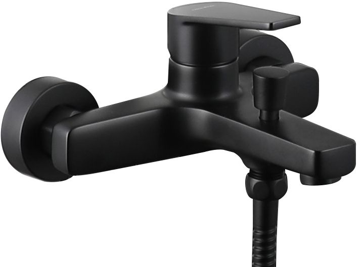 Смеситель для ванны Allen Brau Eclipse на 2 отверстия излив 16.5 см черный матовый 5.E1003-31