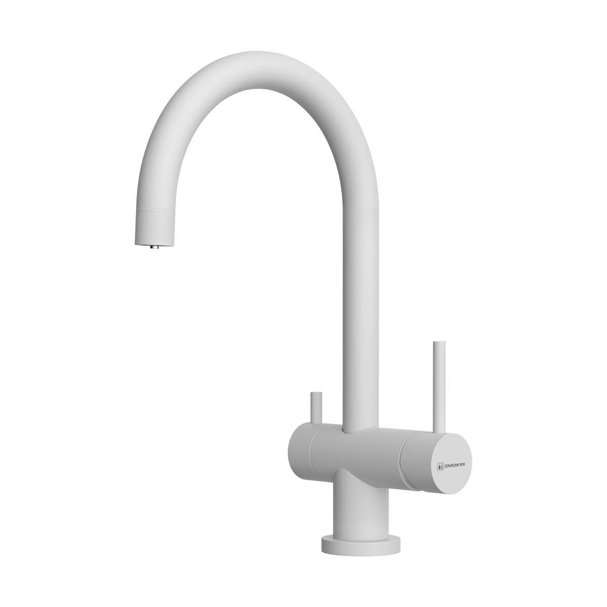 Смеситель для кухни Omoikiri Yamada-P-WH с подключением фильтра белый 4974227