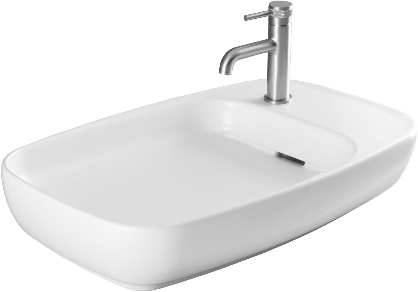 Раковина-чаша Allen Brau Liberty 70x42.6x13.5 см с 1 отверстием белая 4.32012.21