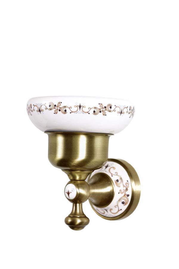 Мыльница Boheme Provanse с керамической чашей подвесная бронза 10803