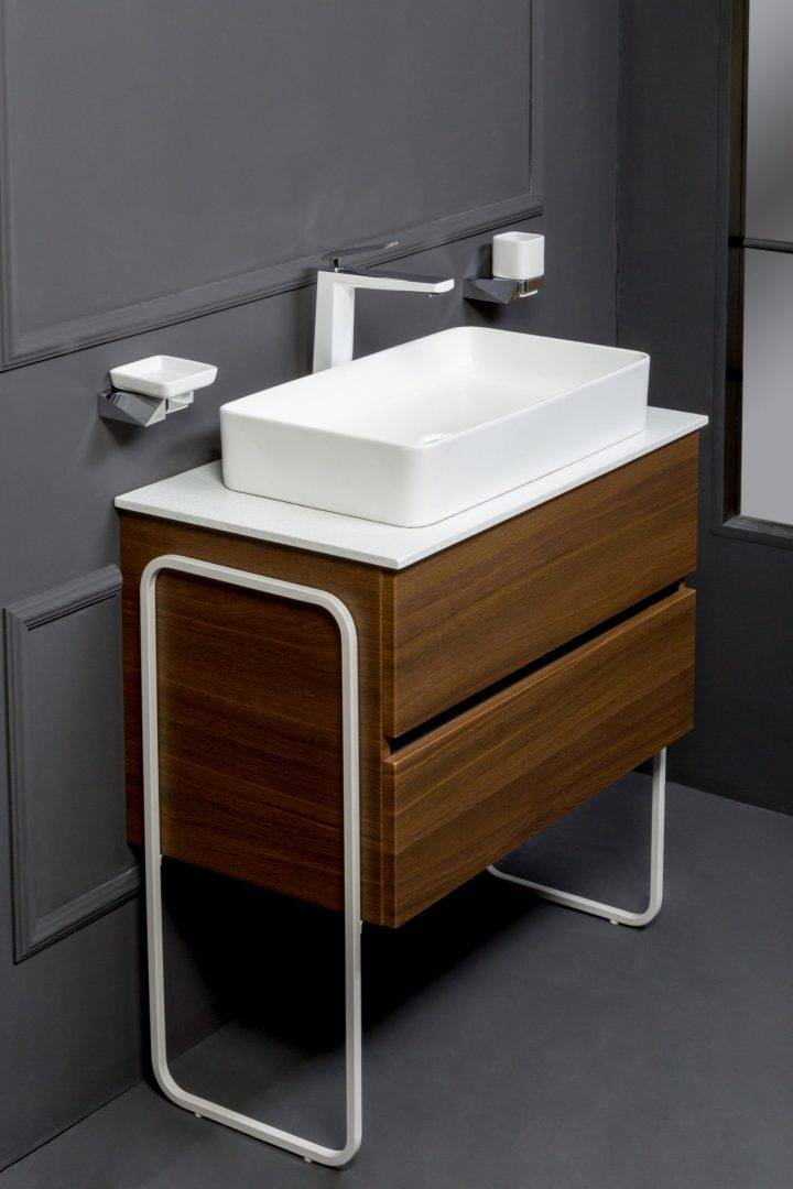 Тумба подвесная Armadi Art Vallessi 80х46х53 см темное дерево 837-080-D