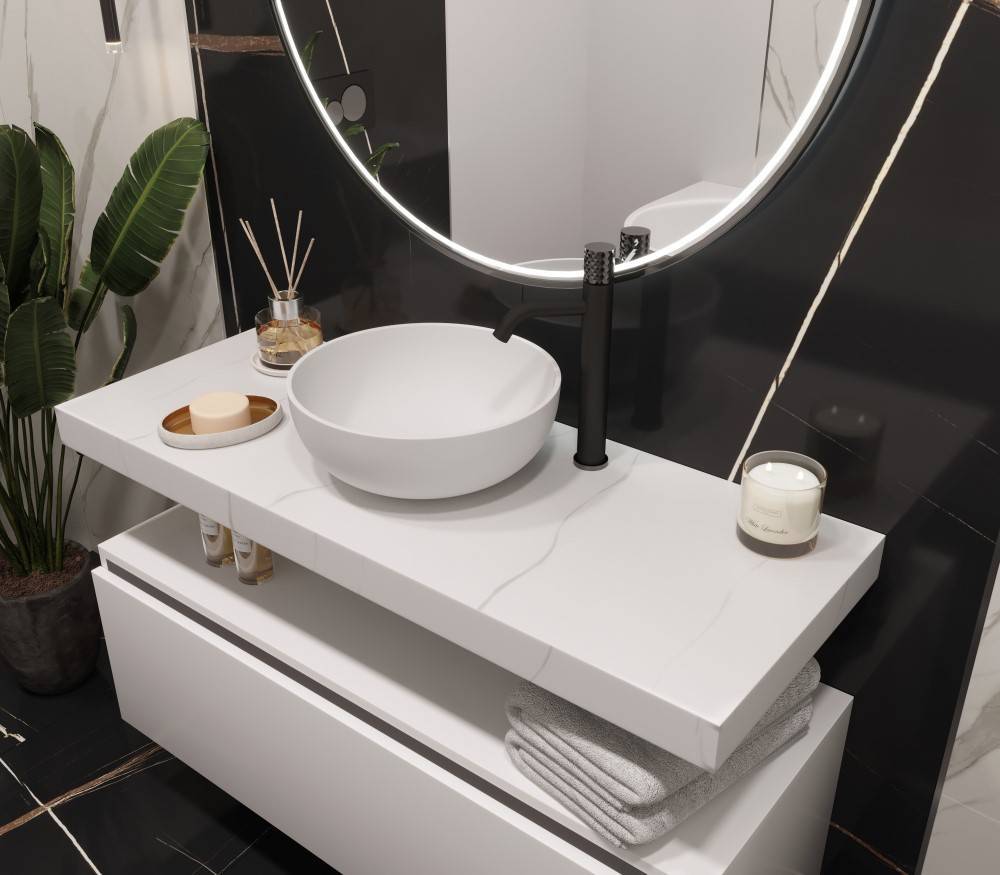 Столешница Armadi Art Flat 121х46х7 см белая 869-120-CLCT