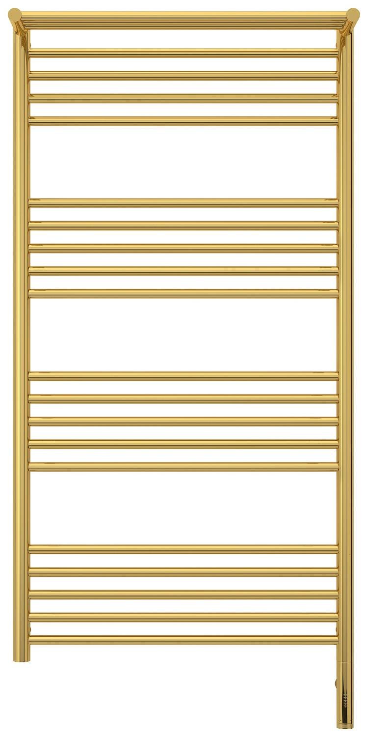 Полотенцесушитель электрический Сунержа Богема 3.0 с 1 полкой 632x1324 мм правый золото 03-5807-1260