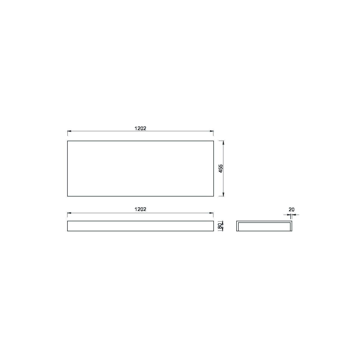 Столешница Armadi Art Flat 120,2х45,5х8 см белая 869-120