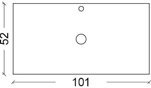 Столешница Armadi Art Neoart 101х52х0.8 см белый 851-100