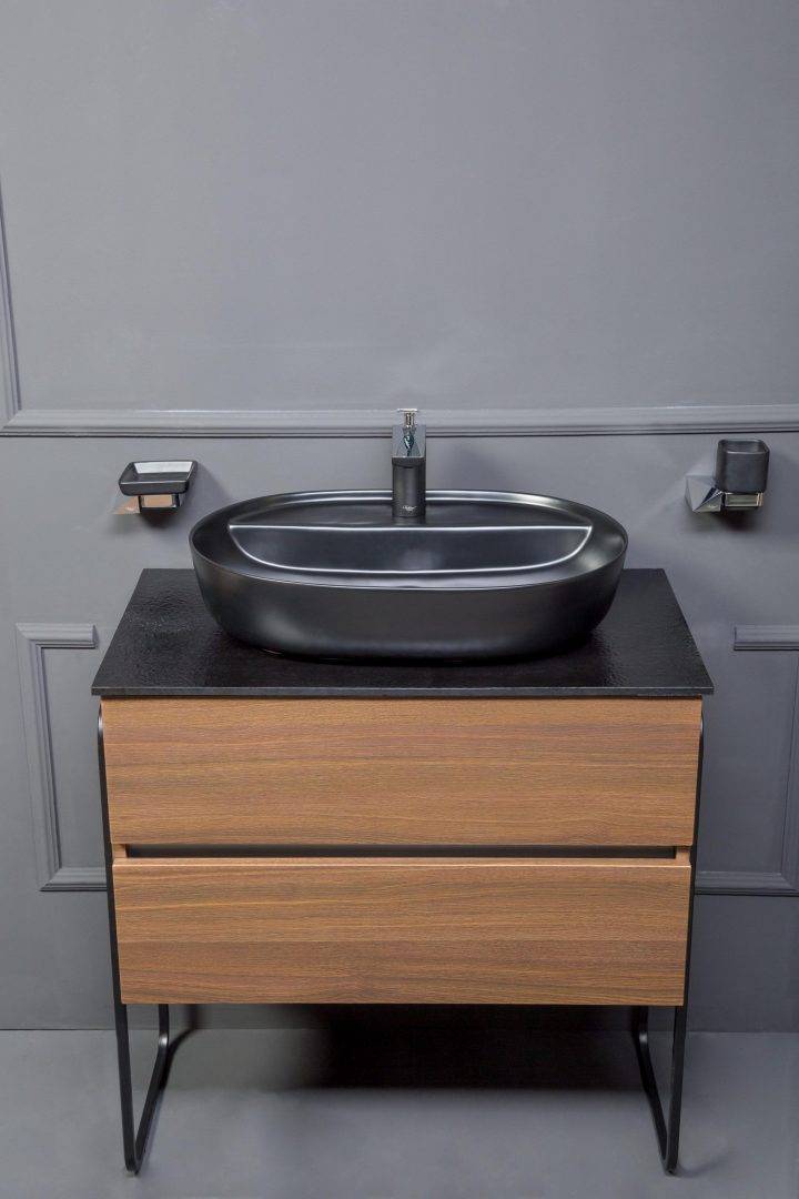 Тумба подвесная Armadi Art Vallessi 80х46х53 см темное дерево 837-080-D