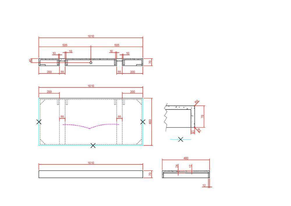 Столешница Armadi Art Flat 101х46х7 см белая 869-100-CLCT