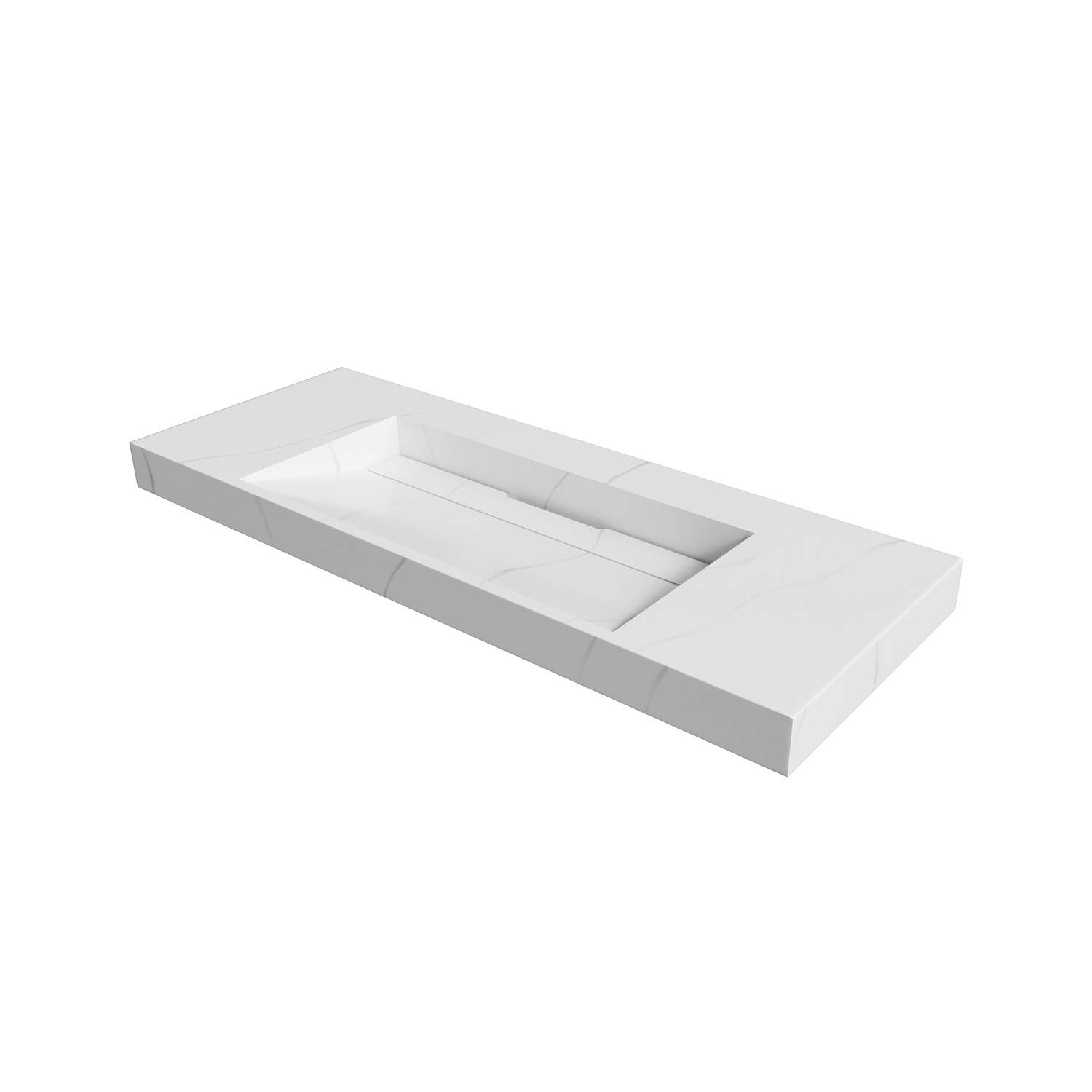 Раковина мебельная Armadi Art Flat 121х45.2х8 см прямоугольная белая 859-120-CLCT